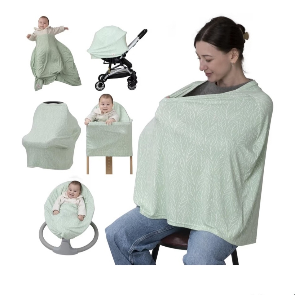BabbleRoo Moss Green Multi-Use Baby Cover